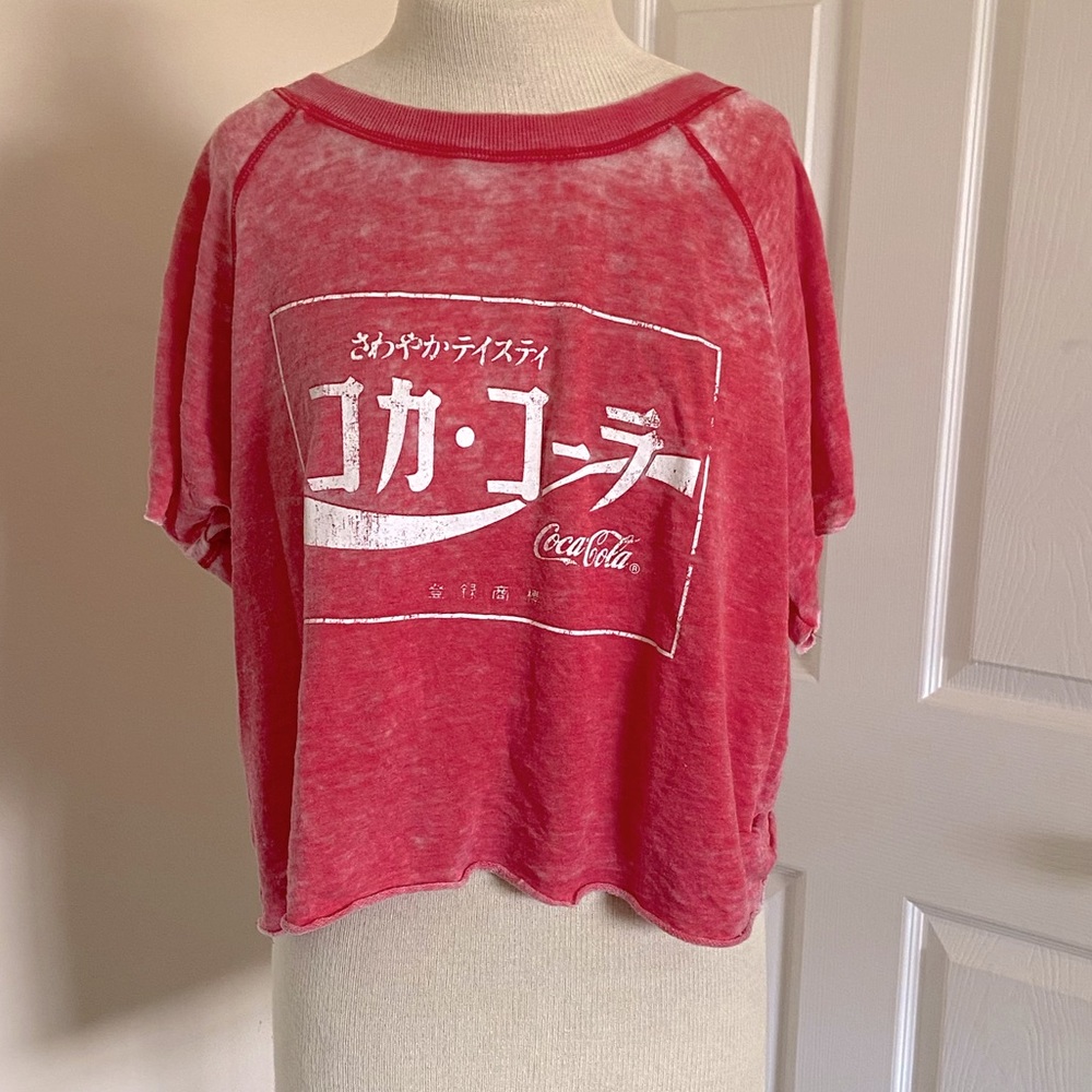 Japanese Coca Cola Logo Crop Top